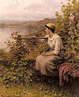 Resting In The Garden by Daniel Ridgway Knight